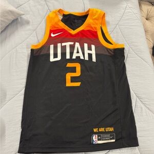 NBA Black and Orange Jersey Authentic Utah Jazz Shirt